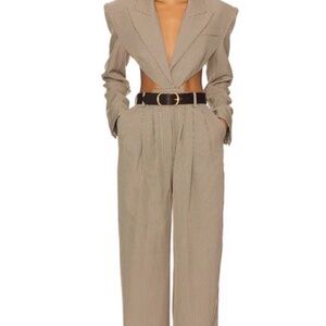 Ronny Kobo Revolve Women's Tan Jumpsuit